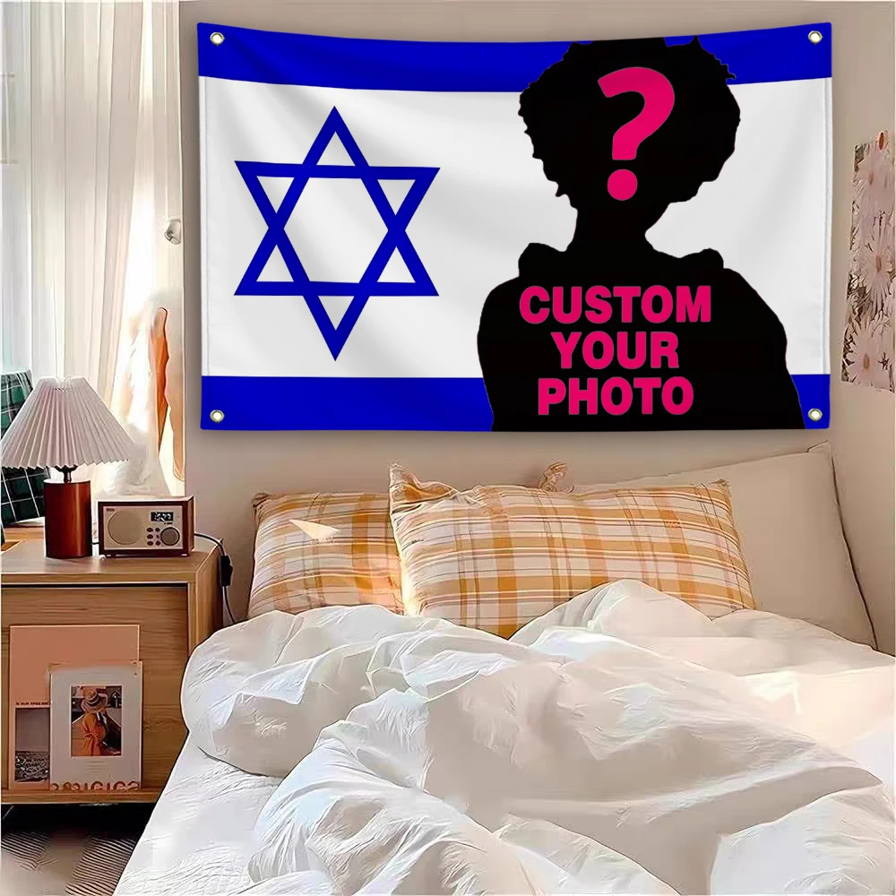 2x3Ft 3x5Ft Israel Customized Personalization Flag Custom Car Motorcycle Team DIY Logo Tapestry Flags Polyester Printed Flaga