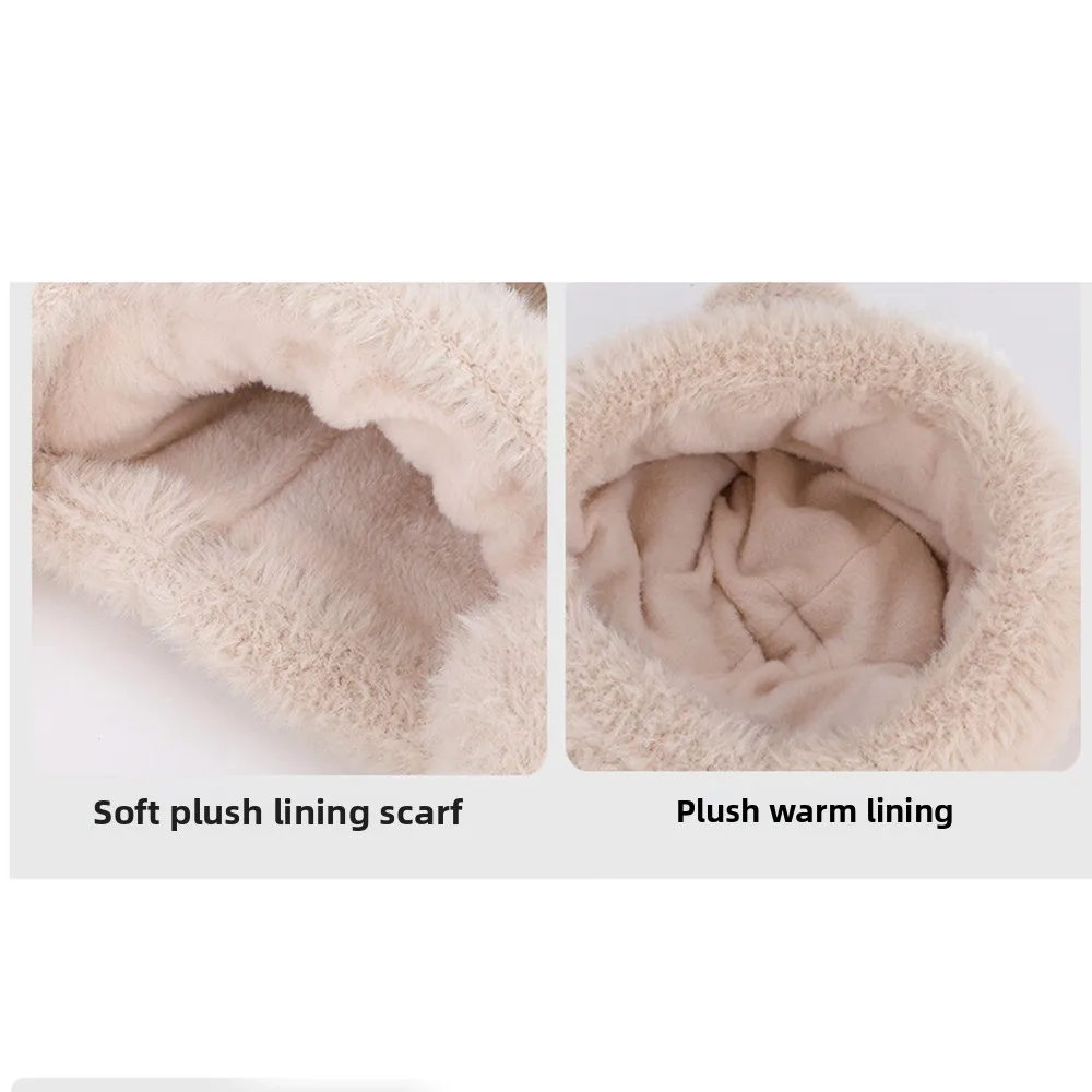 

Personality Elastic Children Pullover Cap Small Bear Korean Style Knitted Mask Hat Trendy Cute Snow Beanie Outdoor