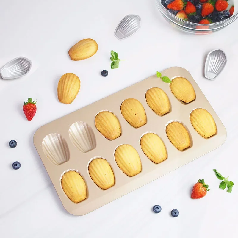 

Shell Shaped Madeleine Tray Carbon Steel Baking Mold For Cakes Cookie Chocolate Dessert Mini Metal Biscuit Pan Pastry Bakeware