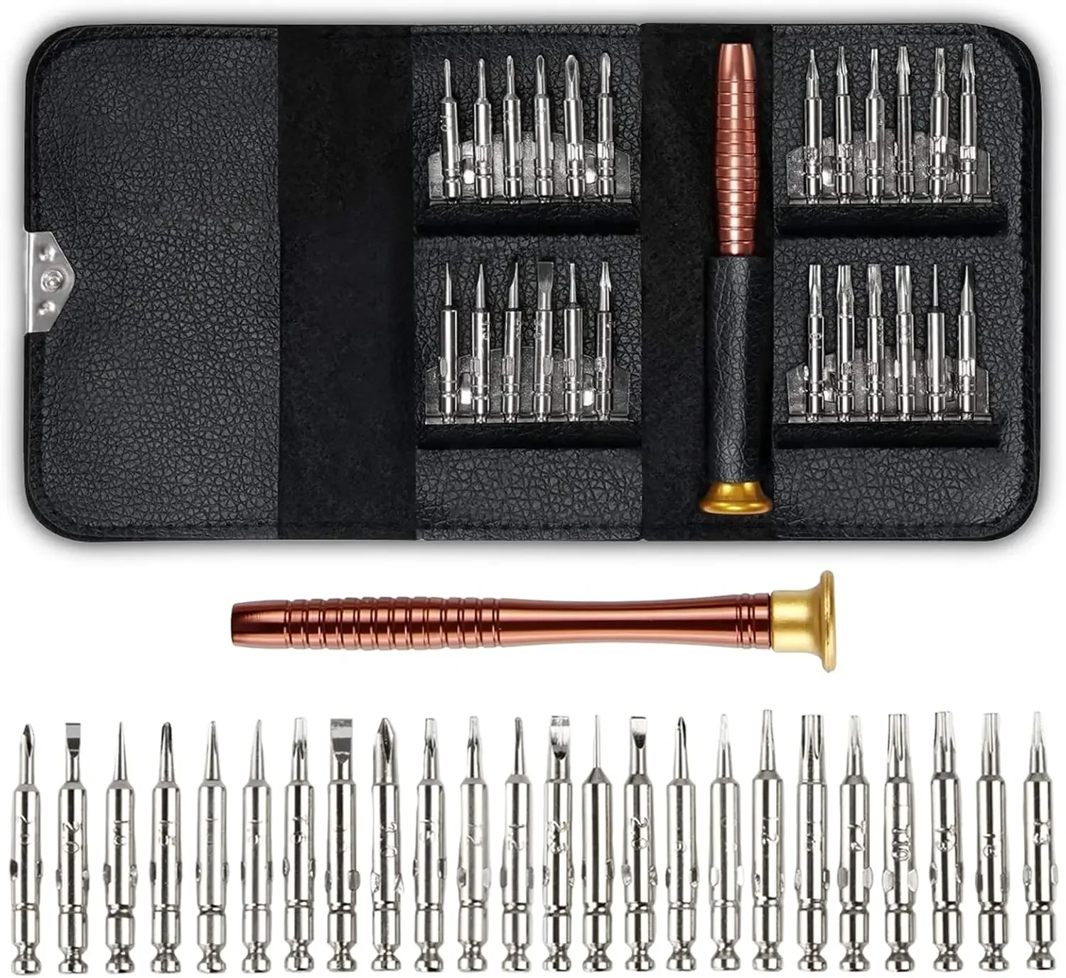 24-in-1 Mini Screwdriver Set, Precision Folding Screwdriver Kit for Jewelry Watch Eyeglass Smartphone Laptop Repair Tool