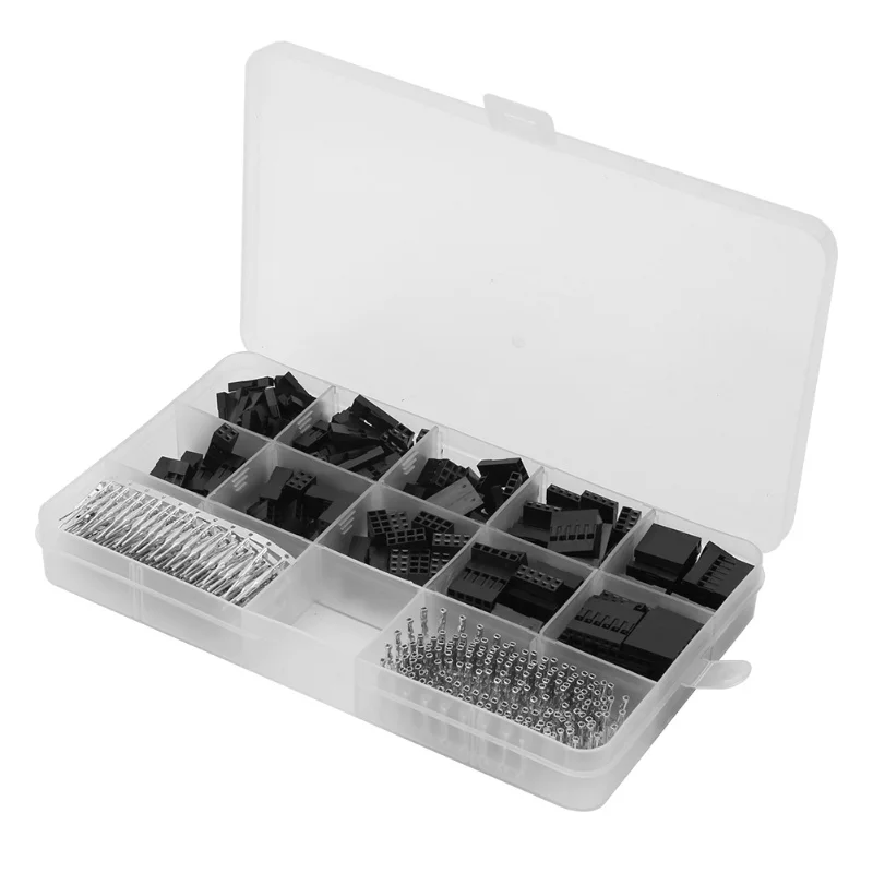 610Pcs Crimp Pin Connector Plug Jumper Terminal Kit Nylon Electrical Auxiliary Materials 2.54mm