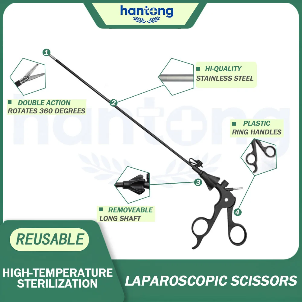 5mm Medical Laparoscopy Instruments Reusable Rotatable Laparoscopic scissors for Precision Minimally Invasive Surgery