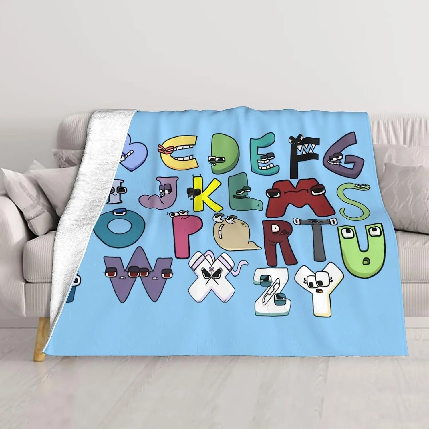 Alphabet Lore Blanket Fleece Anime Cartoon Super Soft Micro \u200bBedding Couch Sofa Living Room All Season50 x40