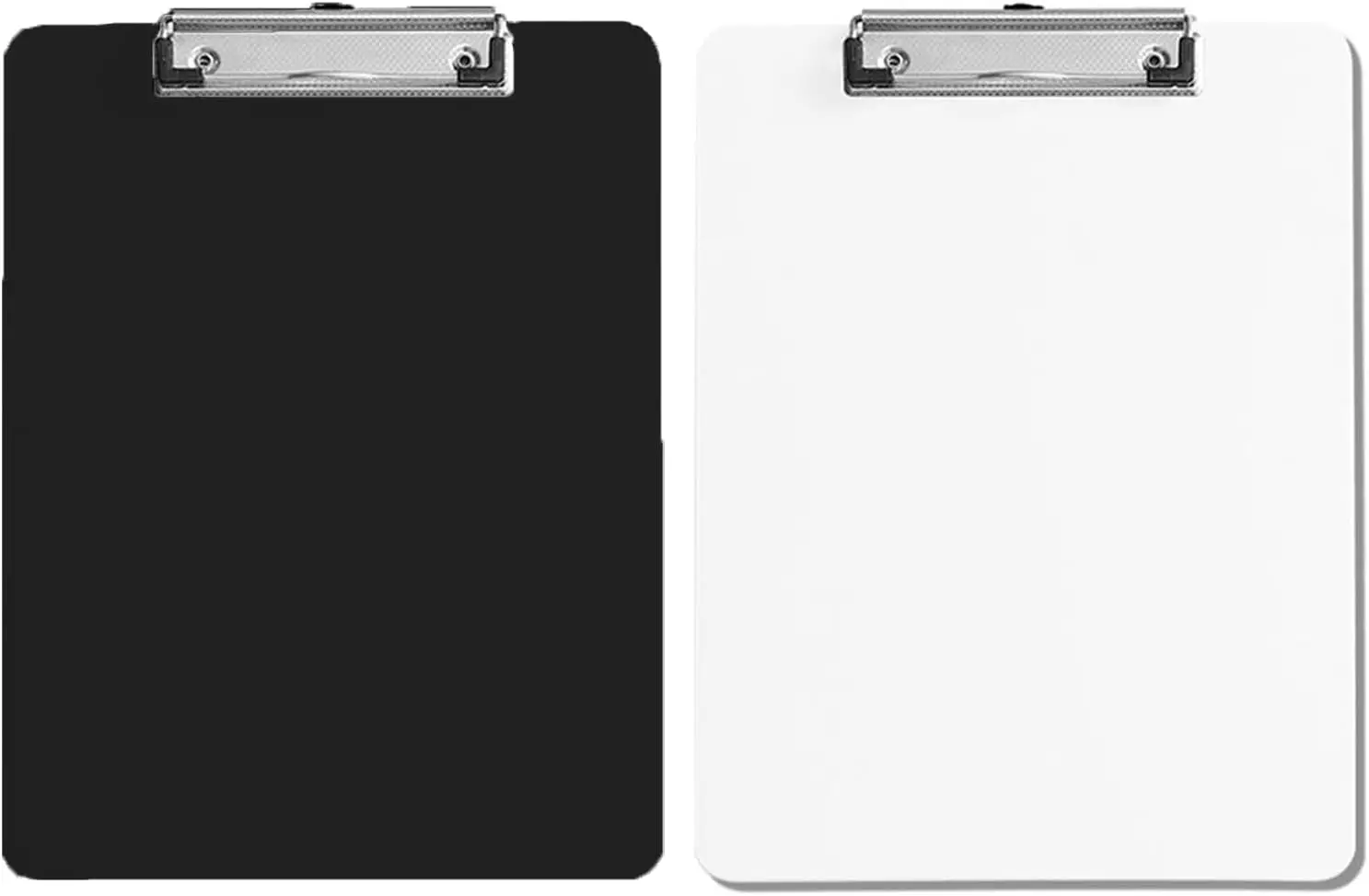 

Clipboard,2-Pack Clipboards,Plastic Clip Boards,12.4'' X 8.8'' Clip Board for Students, Teachers, Doctors, Nurse (Black+White)