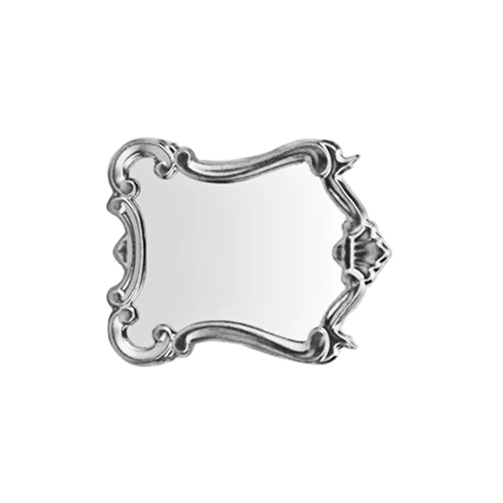 Miniature Vintage Mirror House European Micro Model Scene Decor Light up for Makeup Mirrors Retro Resin Toy Furniture
