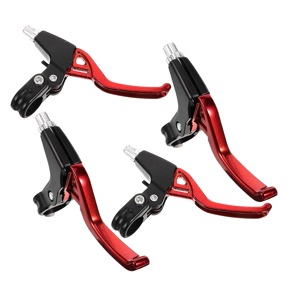 4pcs Aluminum Alloy Bicycle Brake Levers Durable Handlebar Brakes For Racing Kids Mountain Electric Folding Bikes Disk