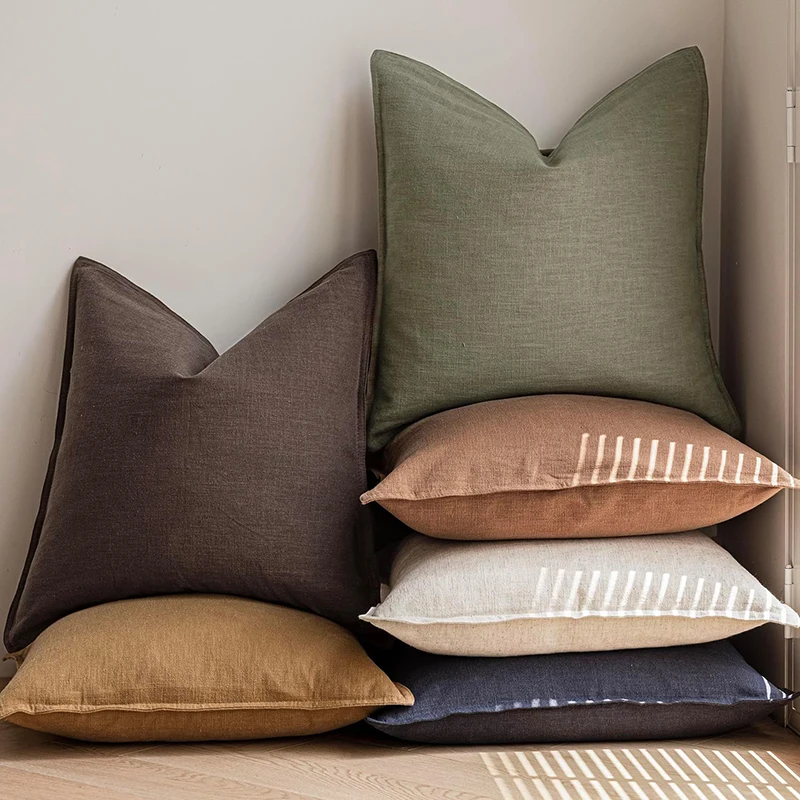 Housse de coussin décorative en Ramie, taie d'oreiller, style Boho, pour chaise, canapé, chambre à coucher, salon, décoration de la maison