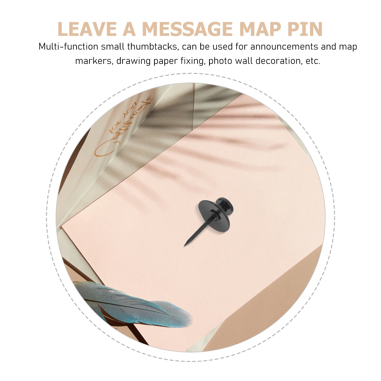 

30Pcs Compact Multi-Function Thumbtacks Simple Design Pushpins for Home Office Use Thumb Tacks Flat Top Thumbtacks