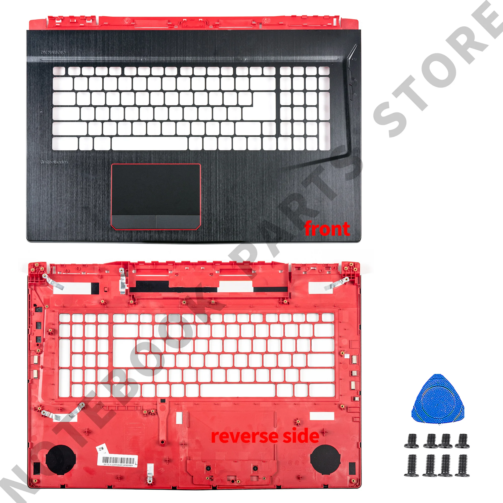 Neue lcd rückseitige abdeckung für ge73 ge73vr MS-17C1 MS-17C5 MS-17C3 vorderseite blende/palmrest/boden gehäuse scharniere scharnier cover buntes licht