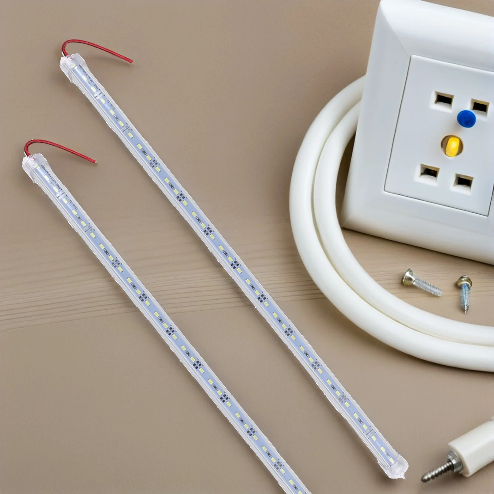 2 قطعة شريط إضاءة صلب 50 سنتيمتر أبيض 14 4 واط DC12V IP65 شريط صلب من الألومنيوم شريط Led صلب للمنزل فان شاحنة Atv العرض #4