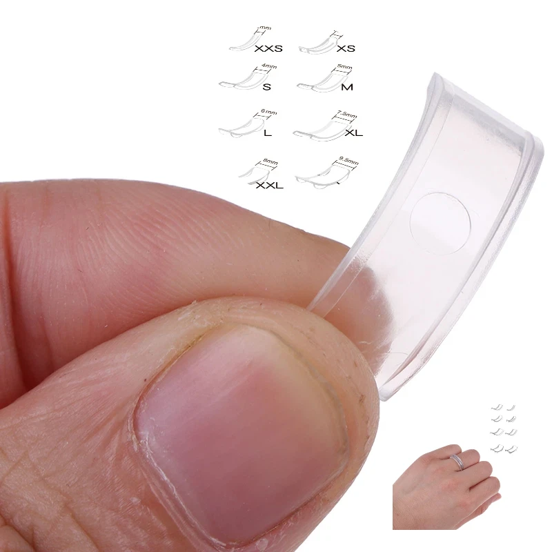 B*1 Set  Silicone  Transparent Invisible Clear Ring Size Adjuster Guard Tightener Resizing Jewelry Tools Resizer Loose Rings