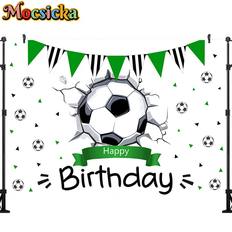 Mocsicka Soccer Football Field Sports Freedom Background Photography Backdrops Party Custom Birthday Backdrop Banner Photo