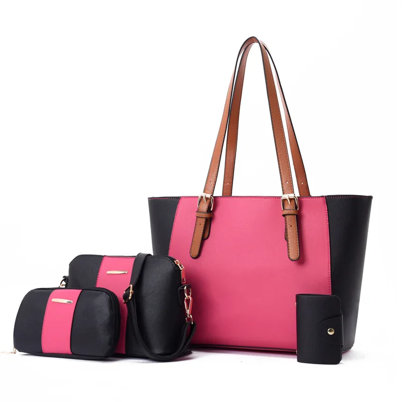 2025 nouveau sac à main multi-pièces pour femmes-sac fourre-tout/épaule/sac à bandoulière spacieux, pochette détachable, Design Patchwork tendance