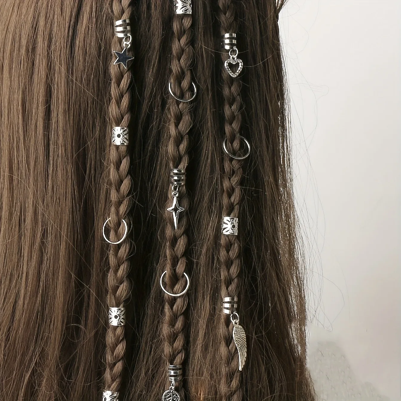 45 stuks legering vlecht haarring Dreadlock haarring - hippiestijl haaraccessoires Loc haarsieraden voor vlechten voor meisjes en vrouwen