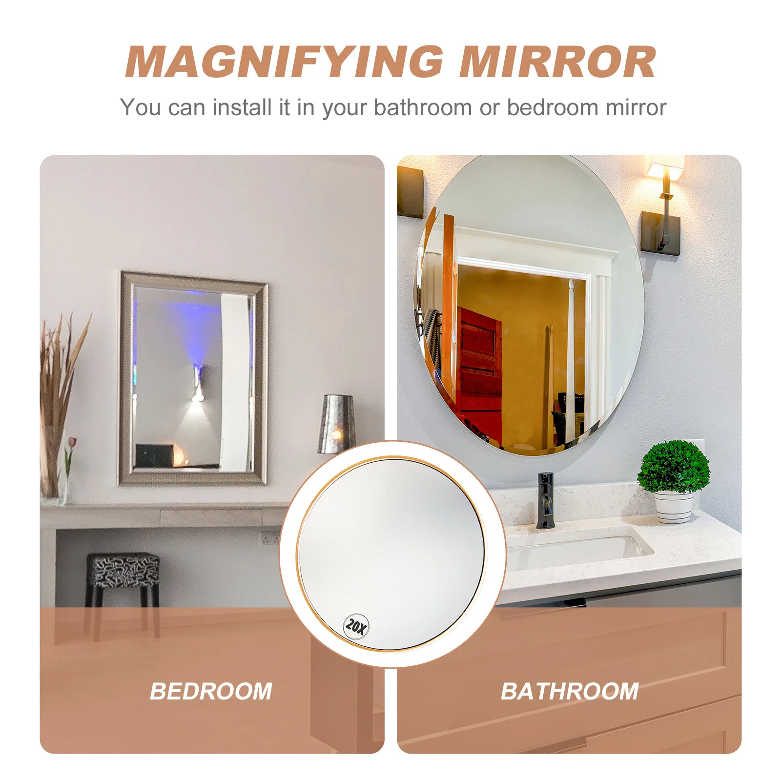 

Magnifing Mirror Make up Magnified Vanity Mirrors Beauty Magnifying Large Suction Cup with Cups