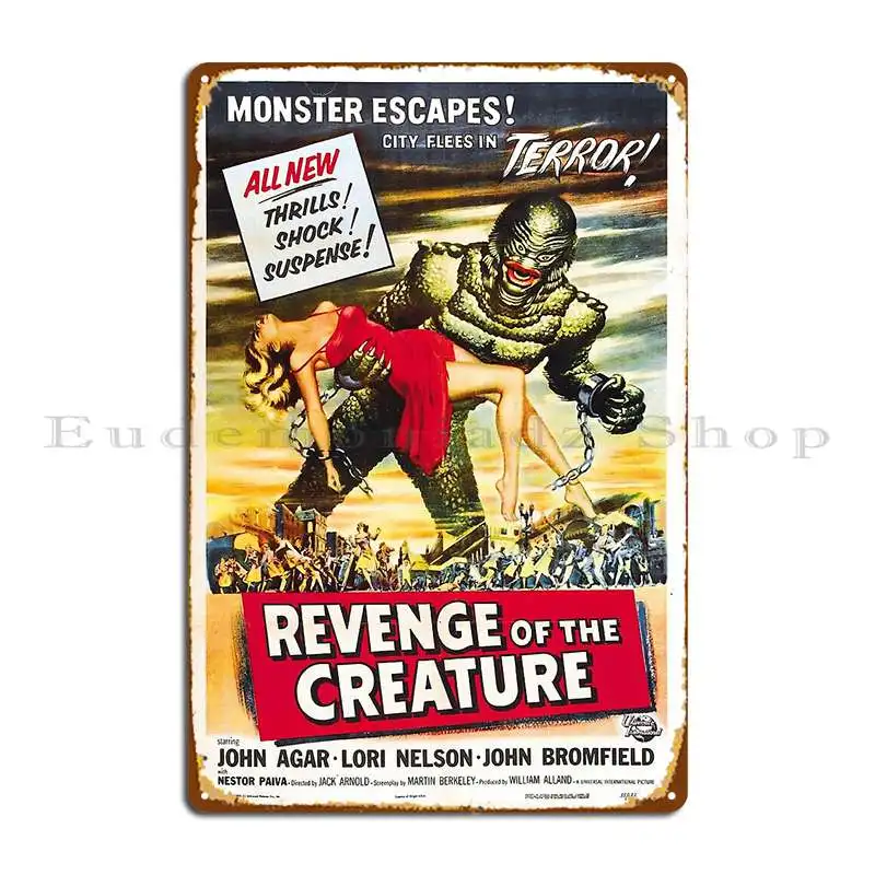 Revenge Of The Creature Metal Signs Pub Mural Customize Garage Party Tin Sign Poster