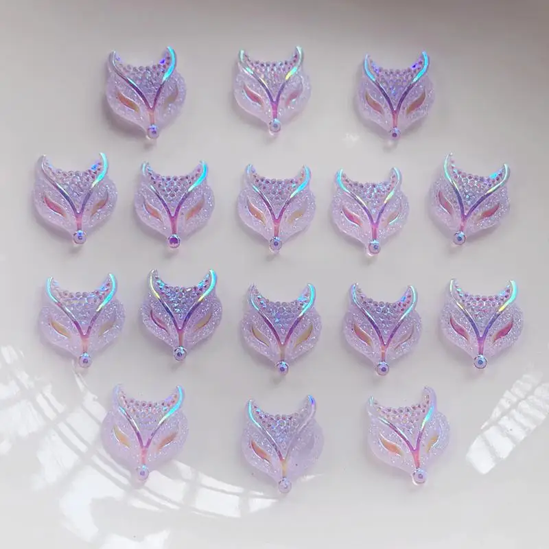 30pcs purple 12mm fox resin Rhinestone DIY jewelry decorative Rhinestone nail art decorations Mobile phone scrapbook