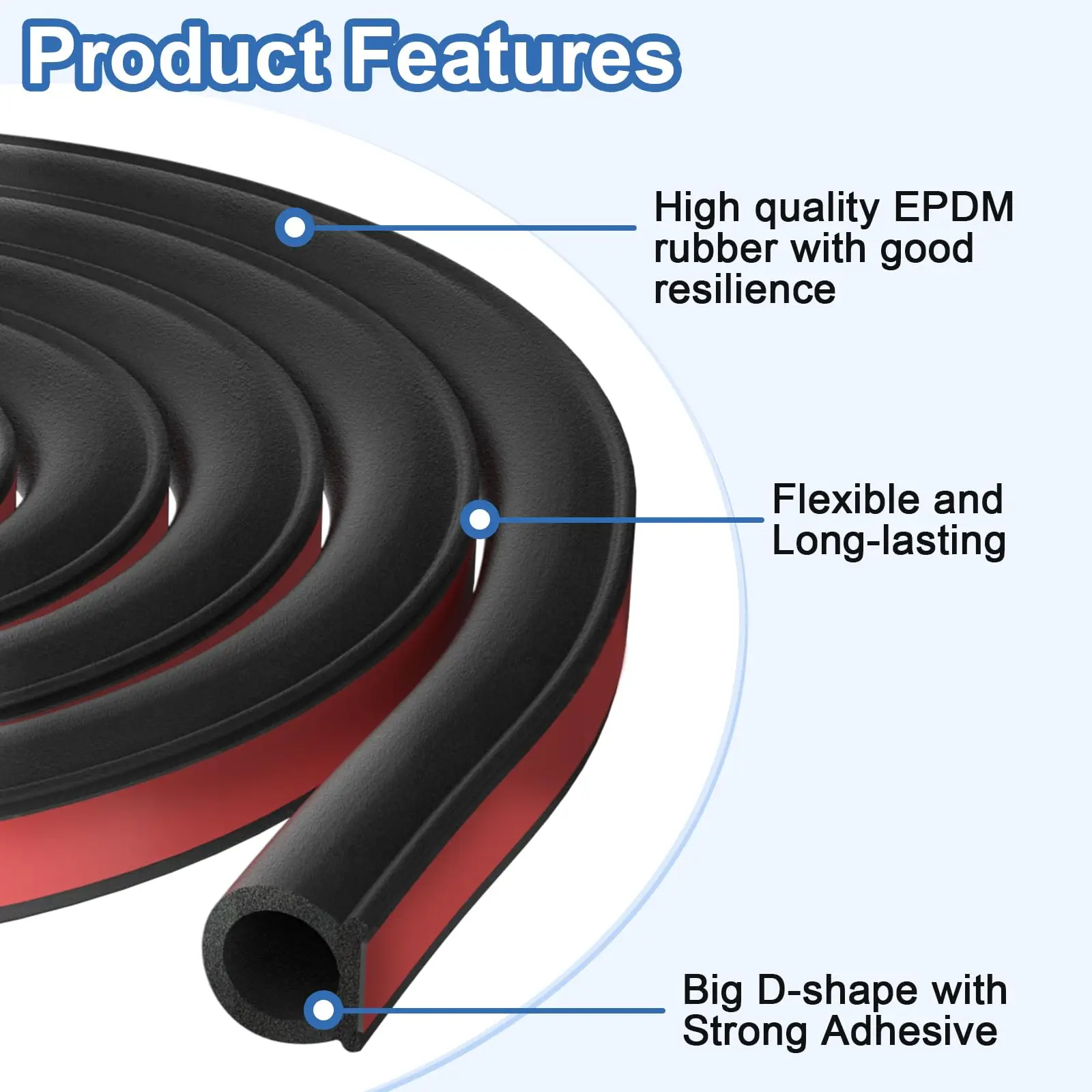 Car Door Edge Guard Protector Strips U Type Double-layers Sealing Strip Waterproof Soundproof Anti-collision Auto Seals