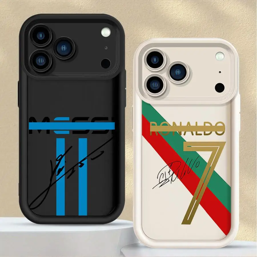Fußball-Nummer Logo Handyhülle für iPhone 16 Air 14 11 15 Plus 17 Pro Max 13 12 Pro