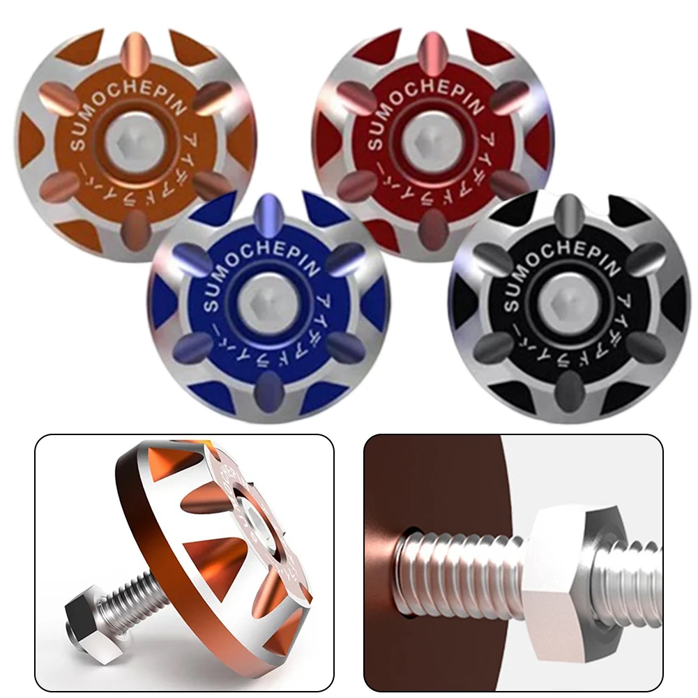 2 PCS Motorcycle License Plate Screws Aluminum Alloy 6MM Screw Hole License Plate Screw Plate Holder Bolts