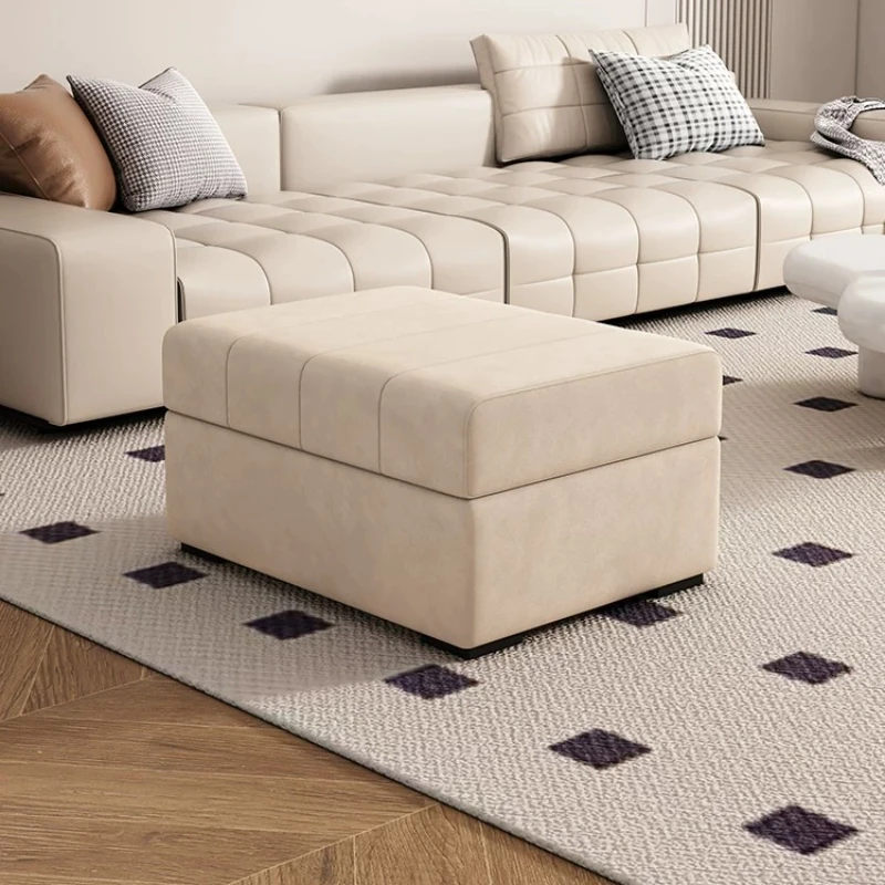 White Kids' Floor Chair Ottoman Storage Nordic Meditation Foot Stool Bench Entrance Pufy Do Siedzenia Living Room Furniture