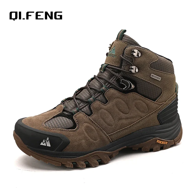 Summer Hiking Shoes Autumn Winter Men Women Ankle Boots Genuine Leather Tactical Shoes Anti-Skidding Classical Walking Footwear