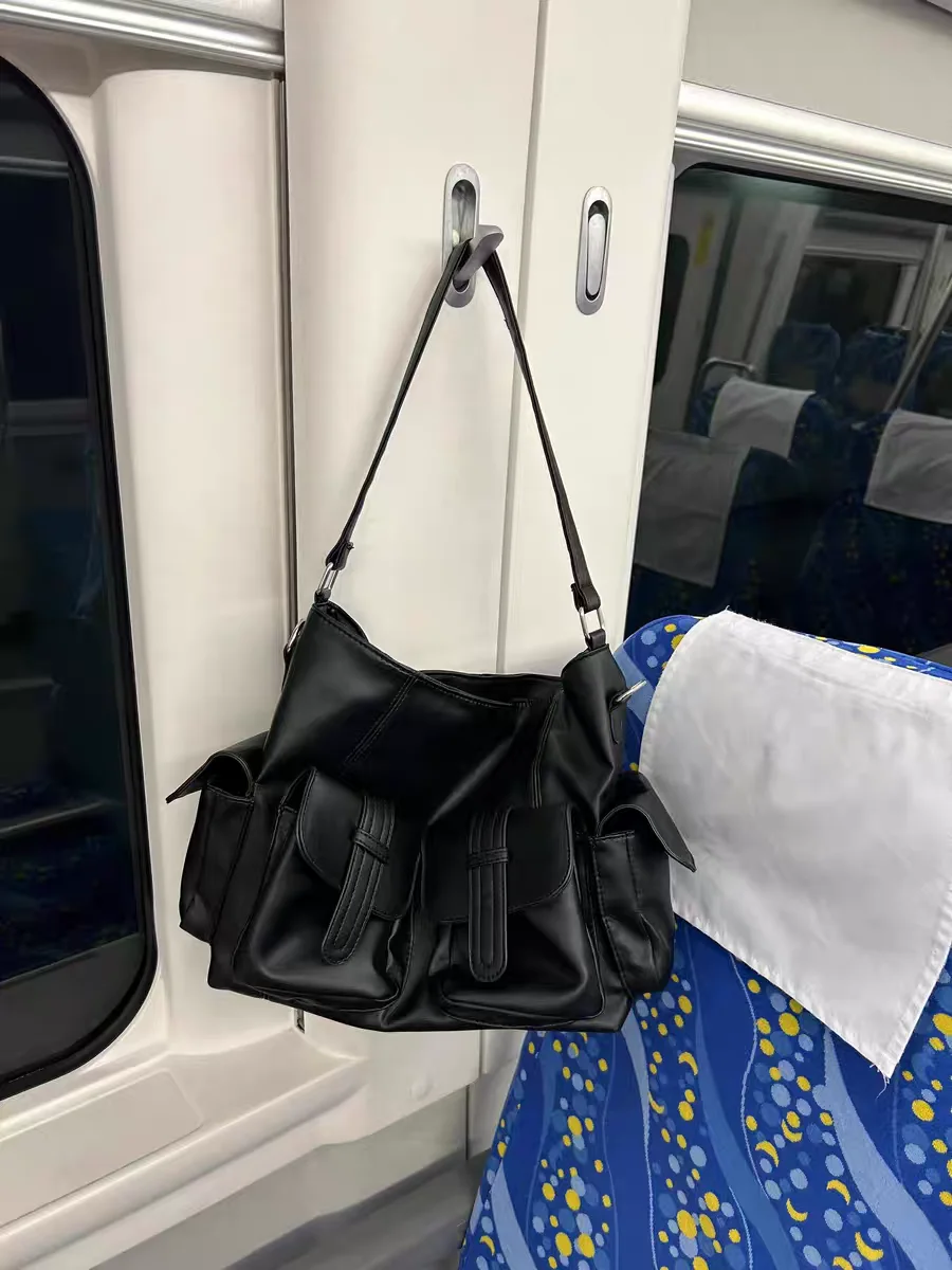 

Motorcycle Sle Large Capaci Women's Bag Soft Leather Crossbody Bag Vintage Single oulder Tote Bag Casual Leisure Bag