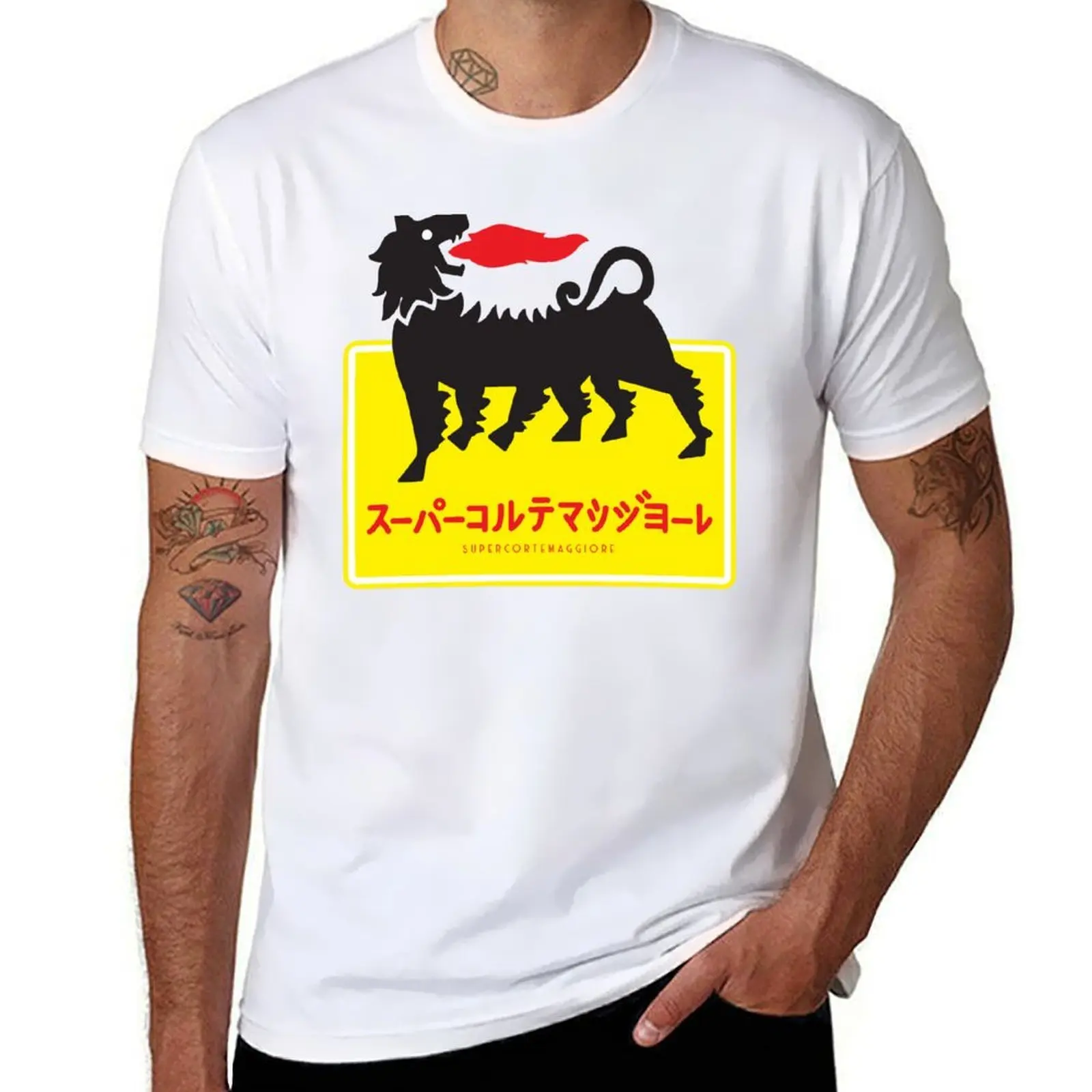 

agip supercortemaggiore T-Shirt t shirt man cotton man t shirts for men casual T-Shirt
