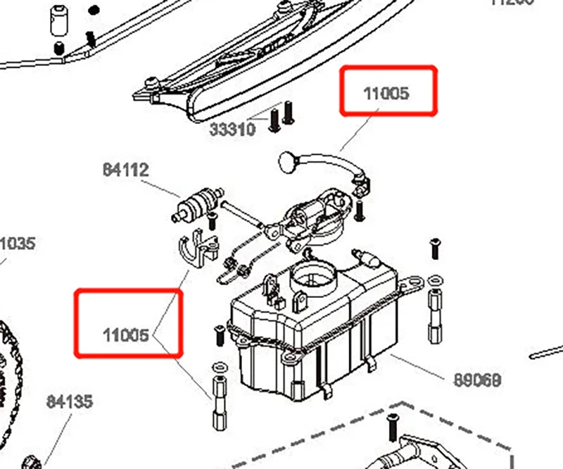 Ban Đầu OFNA/HOBAO Đua 11005 Nhiên Liệu Bài Và Nắp Kéo Cho 1/10 HYPER 10SC Nitro Ngắn Xe Tải