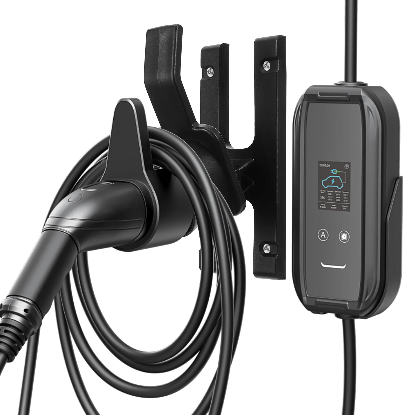 

Ev Hanger Wall Mount Sturdy Electric Vehicle Holder Hanging Bracket Safe Cable Organizer Charging Port Holder