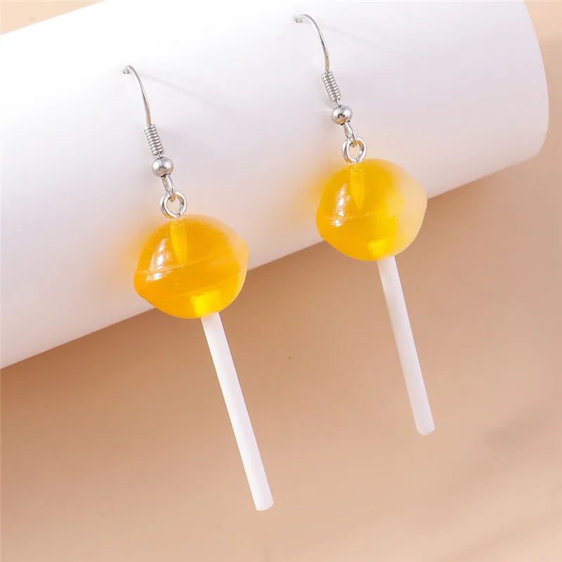 Aihua 30 Farben süße süße Lutscher-Ohrringe aus Kunstharz für Frauen, lustige Simulation, Lebensmittel, Süßigkeiten, Lutscher-Ohrringe, Schmuck, Geschenke – Detail 30