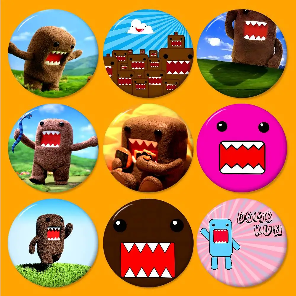 Domo Kun Anime Tinplate Pin Button Custom Anime Role Old-school Brooch Cartoon Collar Badge Jewelry Gift Fans