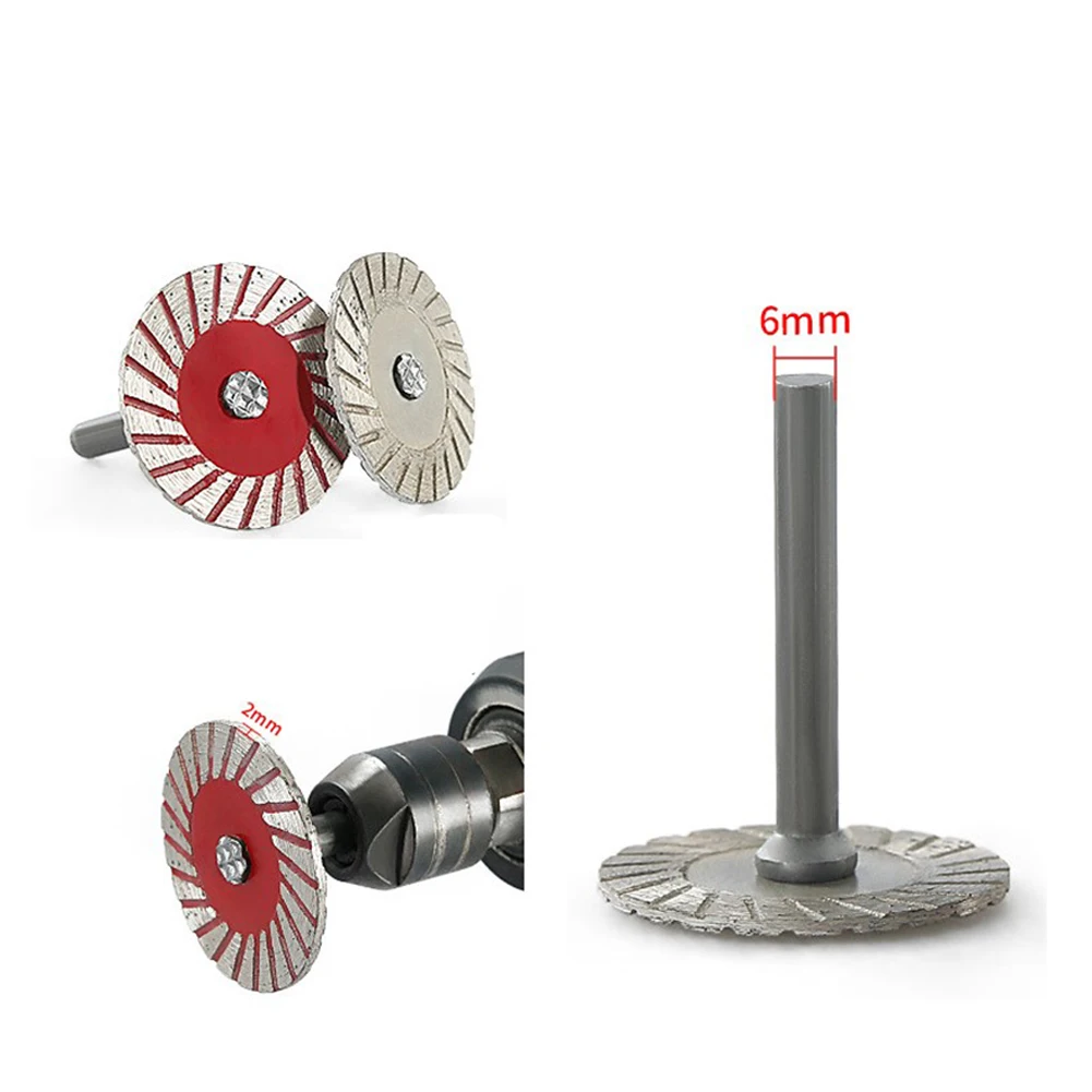 

=Diamond Cutting Disc=6mm Shank Circular Saw Blade With Mandrel For Wood Metal Stone Granite Marble Cutting Tools Accessories