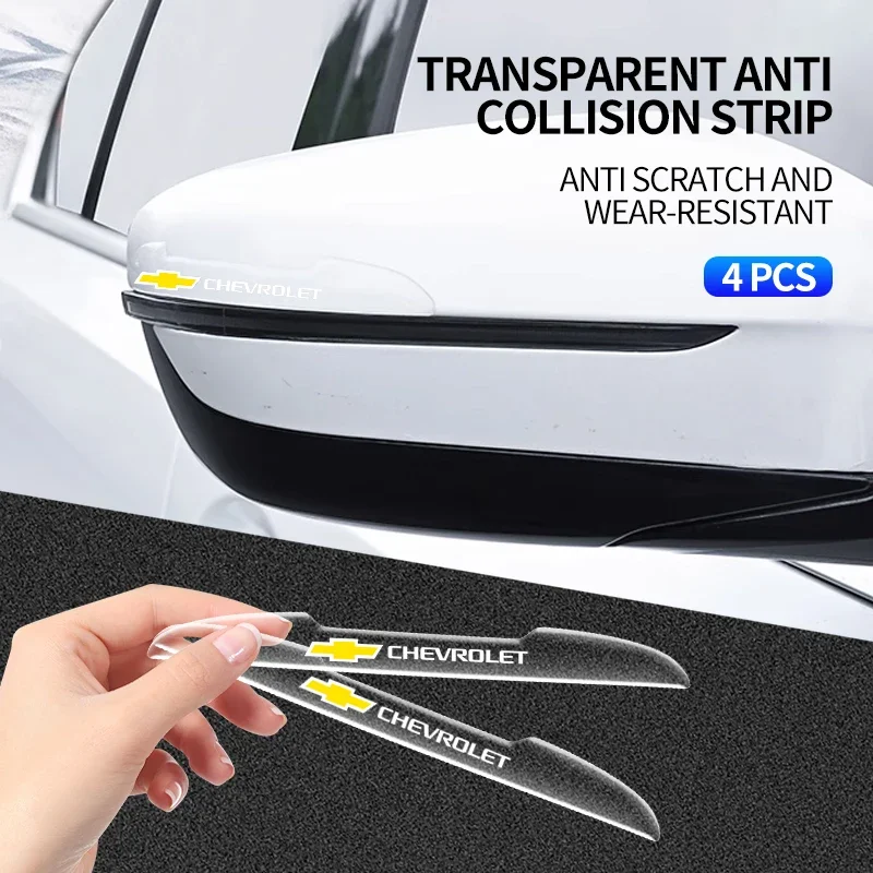 

4 шт., прозрачная защита для дверей автомобиля, защита от столкновений, наклейка на бампер для Chevrolet Colorado Cruze Spark Captiva Malibu Aveo