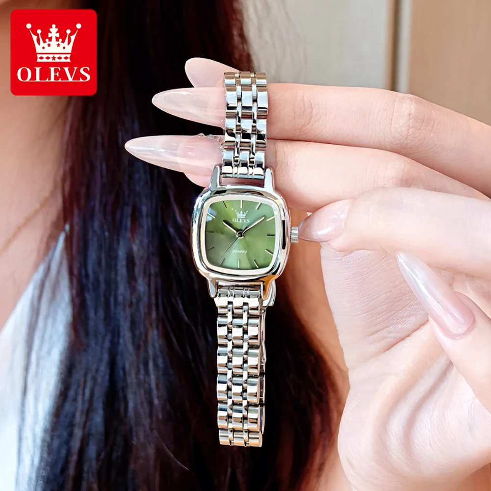 OLEVS 5675 Women Watches Elegant Ladies Square Quartz Watch Waterproof Luminous Wristwatch For Girlfriend Lovers Gift Reloj