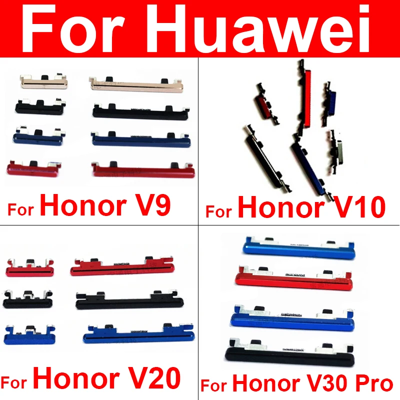 Volume&Power Side Buttons For Huawei Honor C6 Pro V9 Play V10 V20 V30 Pro Side Power Keys Volume Button Phone Replacement Parts