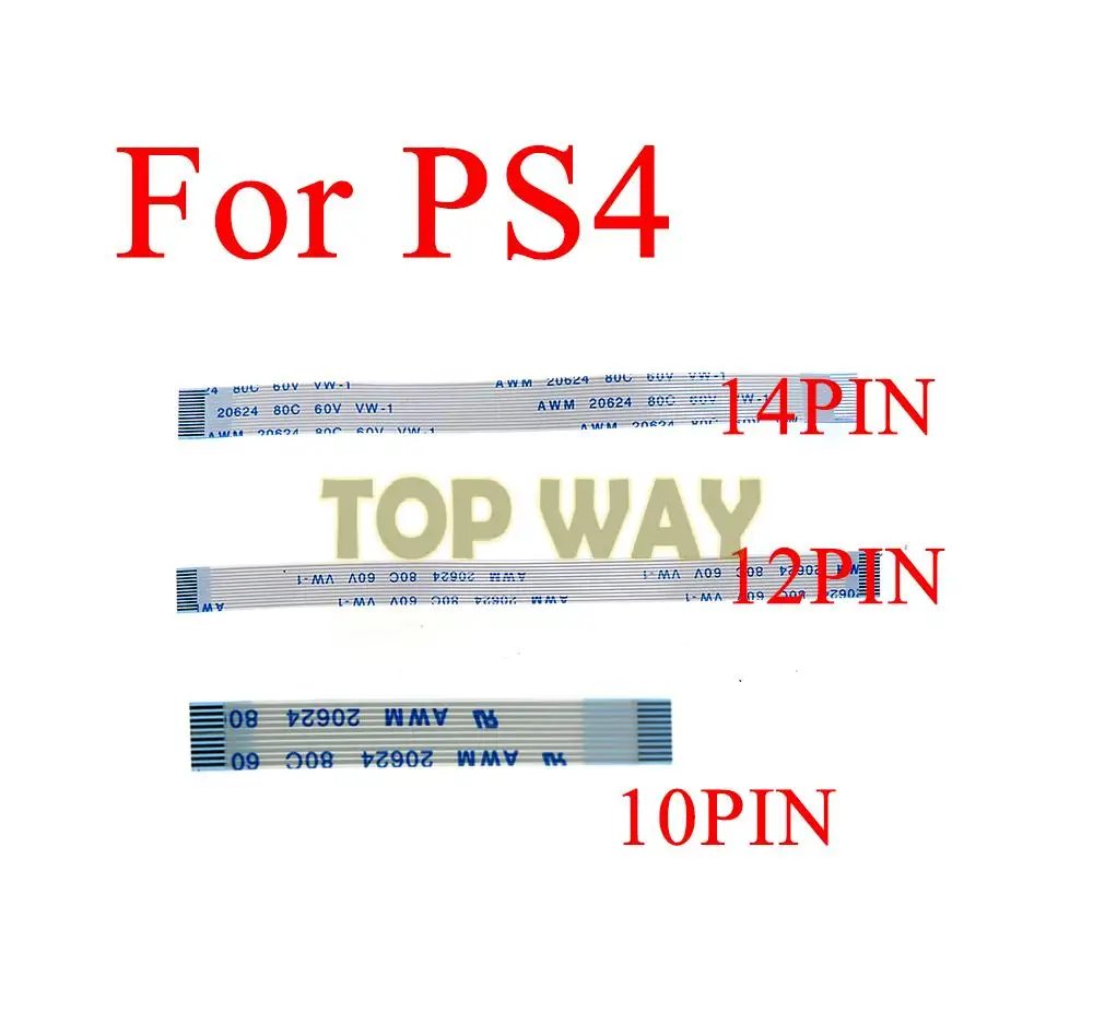 10 peças 10 pinos 12 pinos 14 pinos touch pad botão liga/desliga interruptor fita cabo flexível para placa de carregamento do controlador ps4