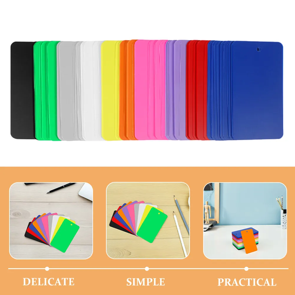 150Pcs Blank Colorful Frosted PVC Hanging Tags for Luggage Backpacks Inventory Shipping Merchandise Price Labeling and Retail