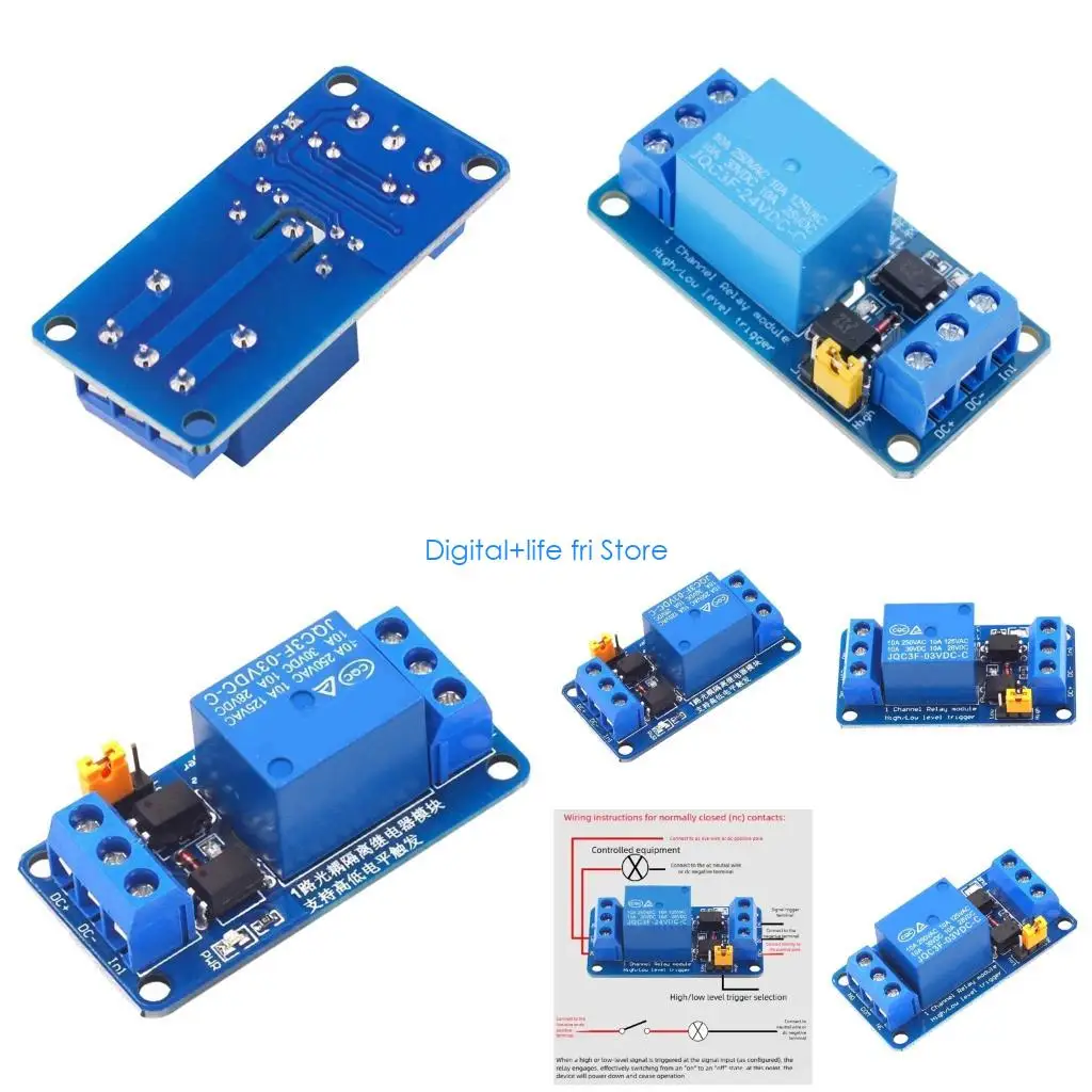 E06D 1Channel Relays Module High Low Level Triggering Optocoupler Isolation 3.3V5V12V24V