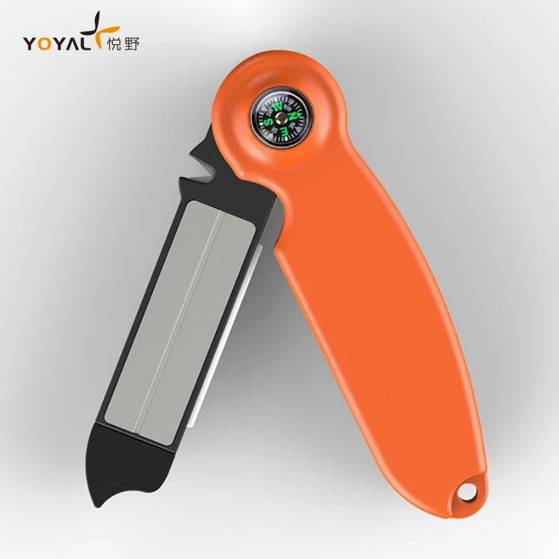 Yoyal TY2203 Portable Sharpeners Stainless Steel Folding Sharpening for Outdoor Pocket Sharpener