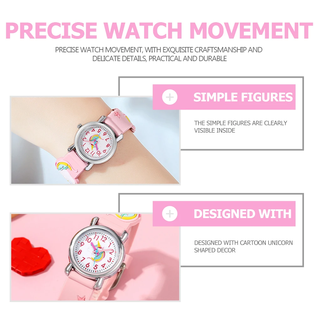 Cute Unicorn Watch 3D Cartoon Wrist Watch Delicate Gift For Girls Birthday Christmas Party School Season Durable