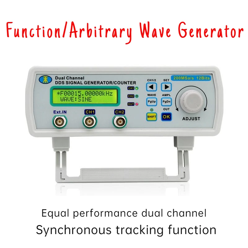 

Digital Dual-channel DDS Signal Generator MHS-5200A 6MHz/12MHz/20MHz/25MHz 200MSa/s Arbitrary Waveform Frequency Meter 4 TTL