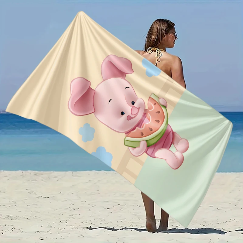 

Cute Piglet Winnie Beach Towel Elastic Great for Beach Pool,Travel Party Swimming QuickDry Fiber Lightweight Fabric Easy Fold