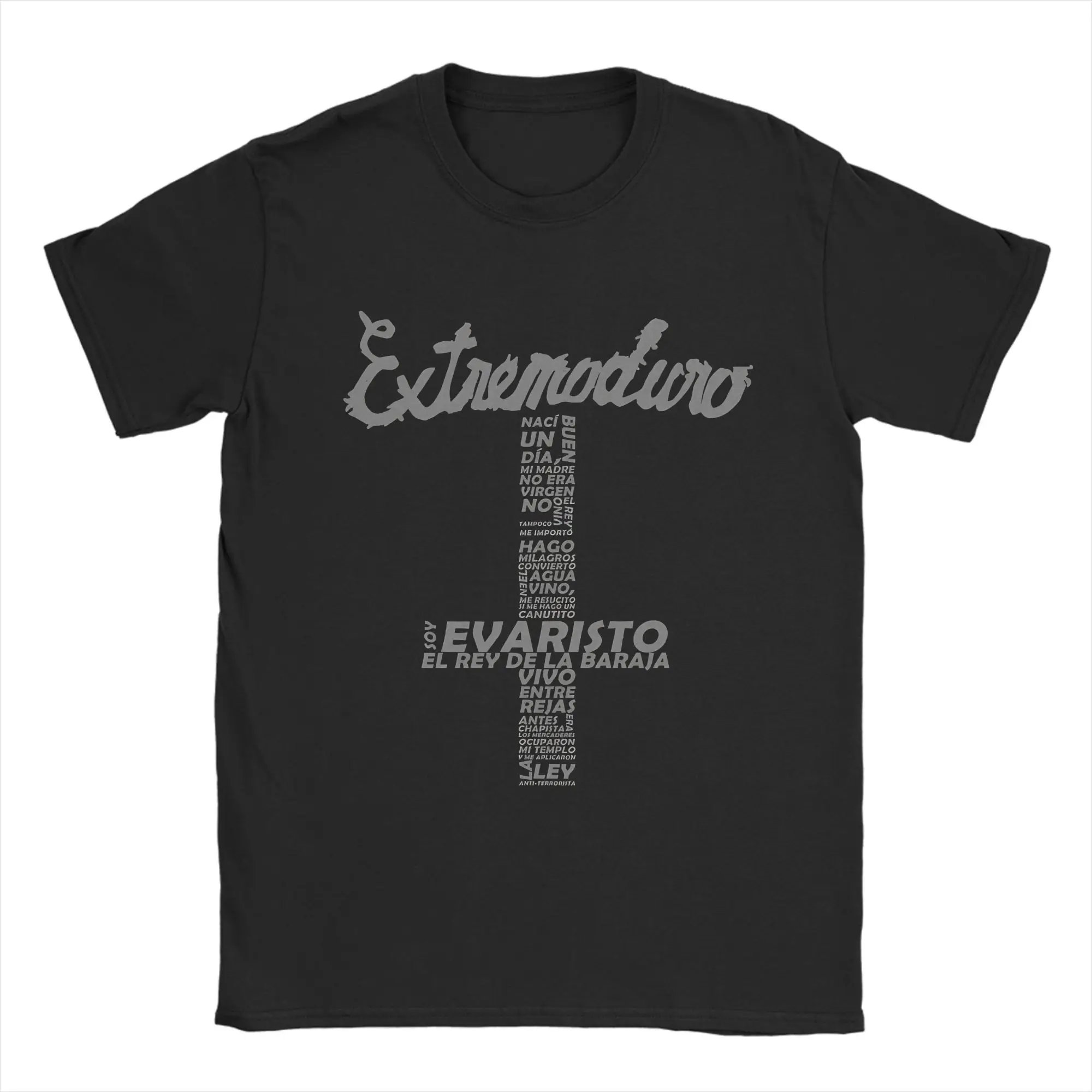 Men Extremoduro Cross Letters T Shirts Pure Cotton Tops Fun Short Sleeve Crew Neck Tee Shirt Gift Idea T-Shirt