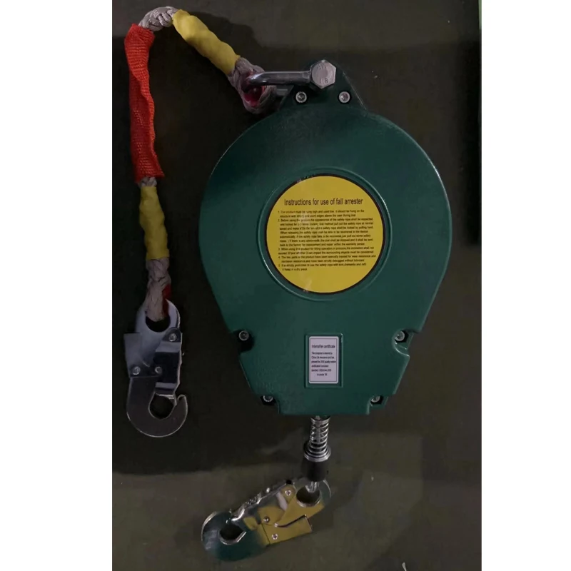 

1 Ton Construction Safety Wire Rope Retractable Lifeline Fall Arrest for Industrial Equipment Lifting