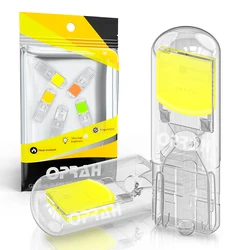 Oprah 2PCS NEW W5W T10 LED Bulb Super Bright Sapphire COB Drive-Free Led Wedge Bulb Dome Reading Lamp 12V Car Bulb 6000K White
