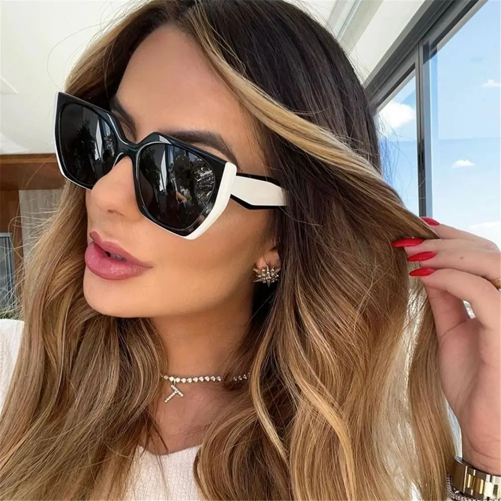 Oversized Cat Eye Sunglasses Vintage UV400 Protection Irregular Shades Retro Beach/Travel/Streetwear Eyewear for Women & Men