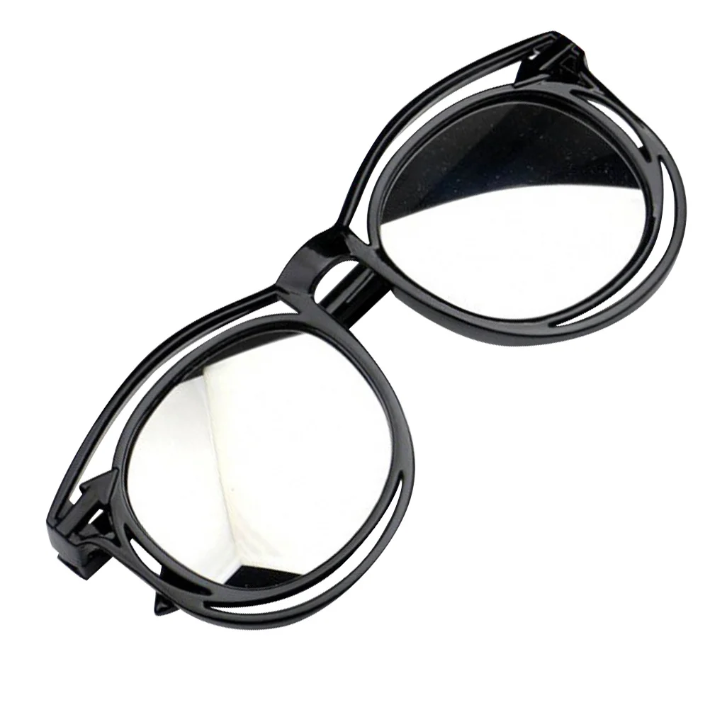 

1Pcs Cool Kids Glasses Fashion Eyeglasses Colorful Mirror Uv Shield Stable Design for Teen Boys Black Frame Silver