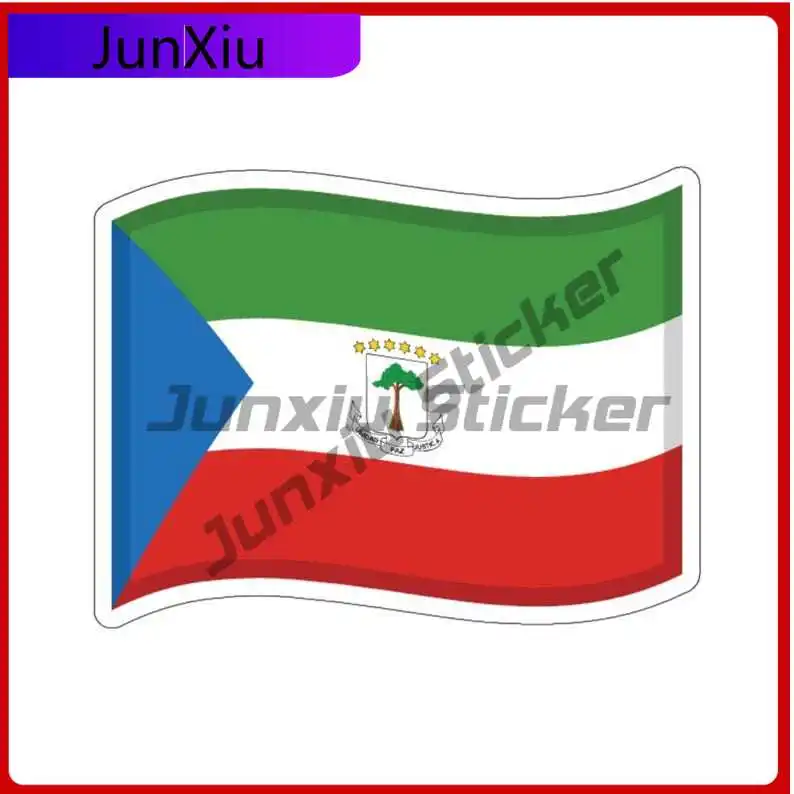 

Equatorial Guinea Flag Sticker Fun Decoration Decals Accessories Gift Laptop Windows Windshield Luggage Kayak Suv Planner Phone