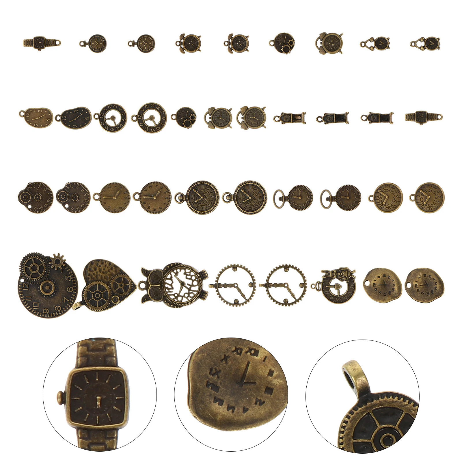 

1 set Watch Pendant Set Alloy Charms Diy Jewelry Craft Materials Vintage Decorations Keychain Bracelet Necklace Accessories Gift